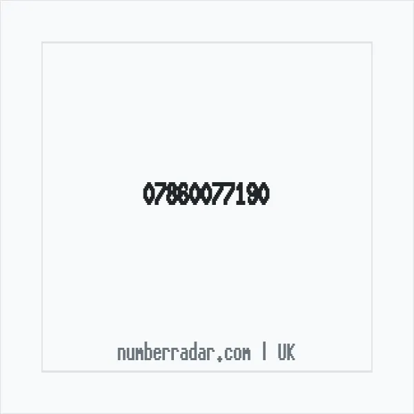 Reverse number check for +44 7860 077190 — who called me?