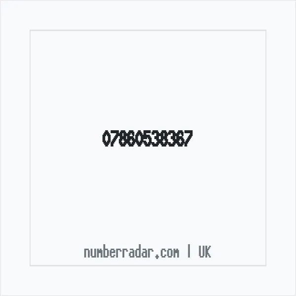 Reverse number check for +44 7860 538367 — who called me?