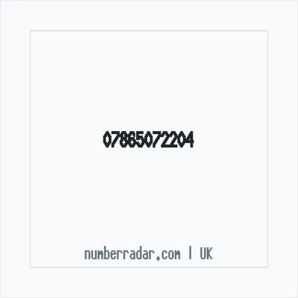 Reverse number check for +44 7865 072204 — who called me?