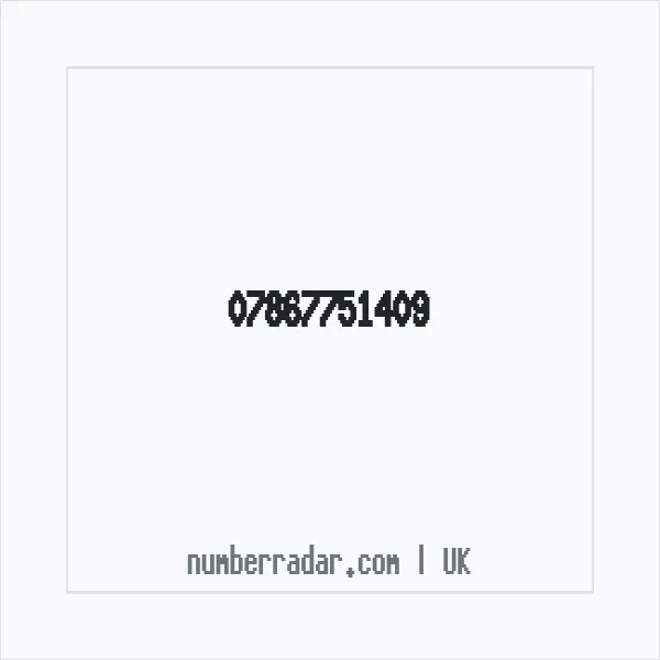 Reverse number check for +44 7867 751409 — who called me?