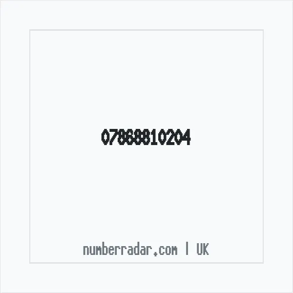 Reverse number check for +44 7868 810204 — who called me?