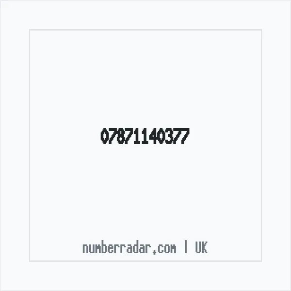 Reverse number check for +44 7871 140377 — who called me?