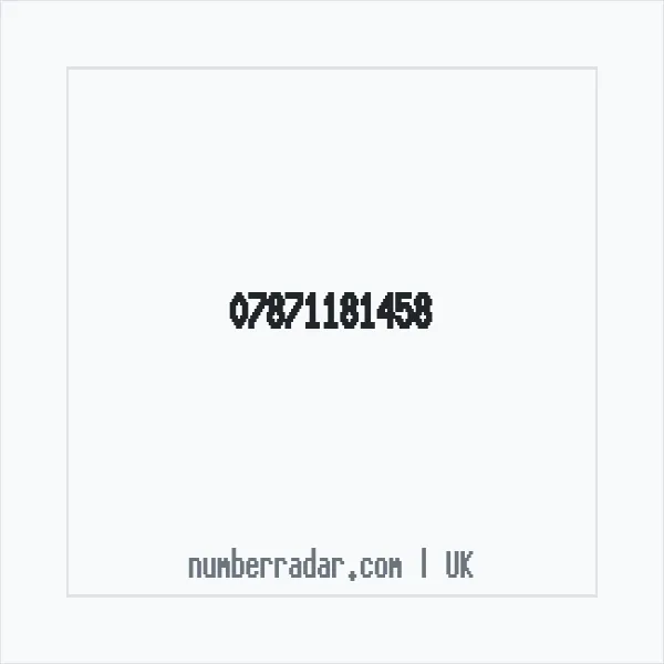 Reverse number check for +44 7871 181458 — who called me?