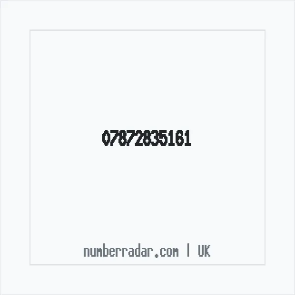 Reverse number check for +44 7872 835161 — who called me?