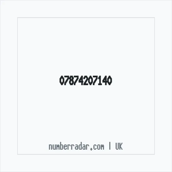 Reverse number check for +44 7874 207140 — who called me?
