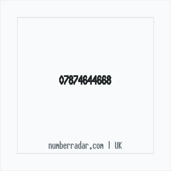 Reverse number check for +44 7874 644668 — who called me?