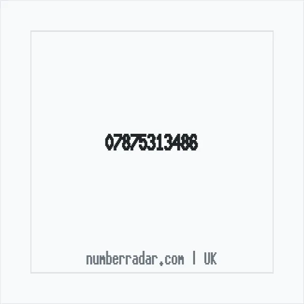 Reverse number check for +44 7875 313486 — who called me?