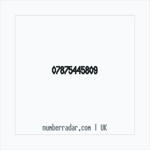 Reverse number check for +44 7875 445809 — who called me?