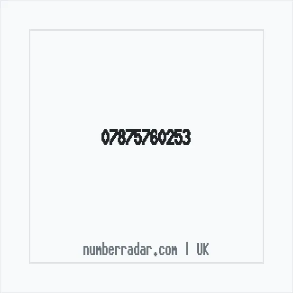 Reverse number check for +44 7875 760253 — who called me?