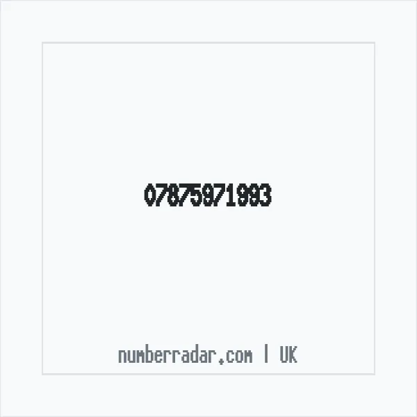 Reverse number check for +44 7875 971993 — who called me?