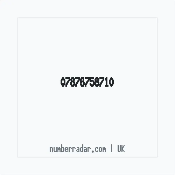 Reverse number check for +44 7876 758710 — who called me?