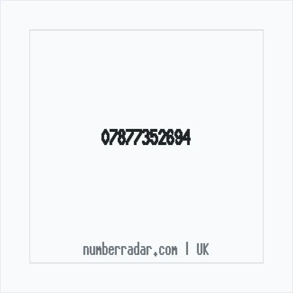 Reverse number check for +44 7877 352694 — who called me?