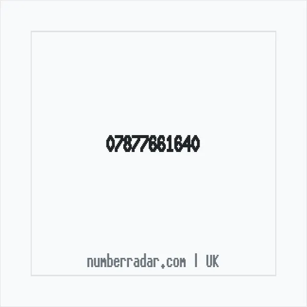 Reverse number check for +44 7877 661640 — who called me?