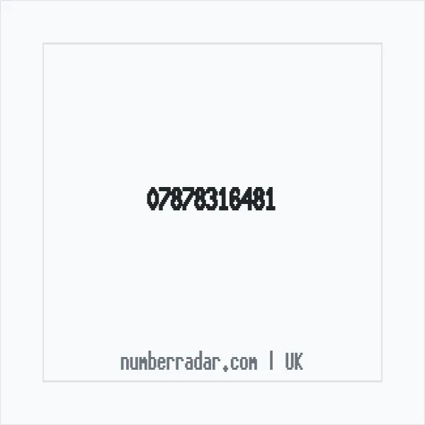 Reverse number check for +44 7878 316481 — who called me?