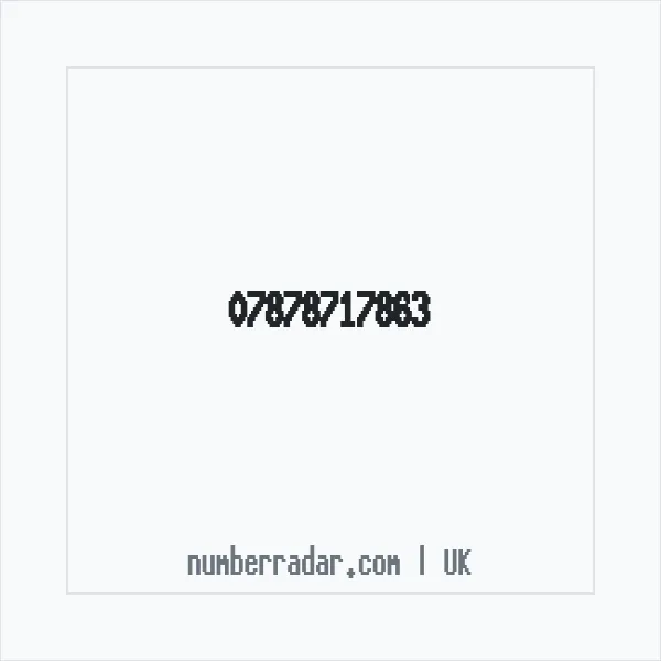 Reverse number check for +44 7878 717863 — who called me?