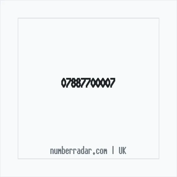 Reverse number check for +44 7887 700007 — who called me?