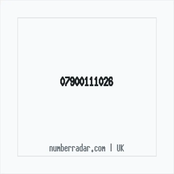Reverse number check for +44 7900 111026 — who called me?