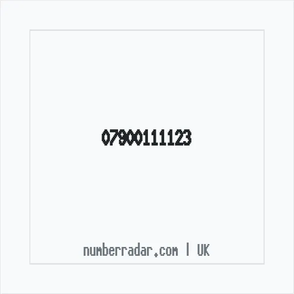 Reverse number check for +44 7900 111123 — who called me?