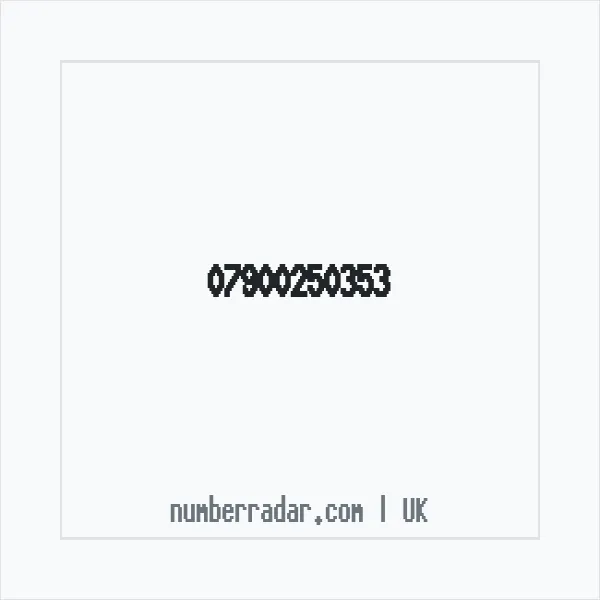 Reverse number check for +44 7900 250353 — who called me?