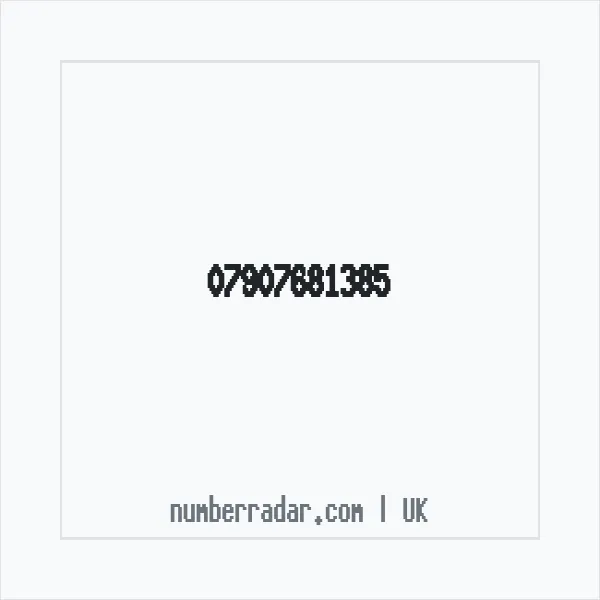 Reverse number check for +44 7907 681385 — who called me?