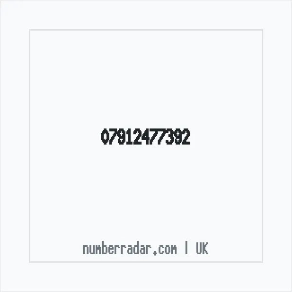 Reverse number check for +44 7912 477392 — who called me?