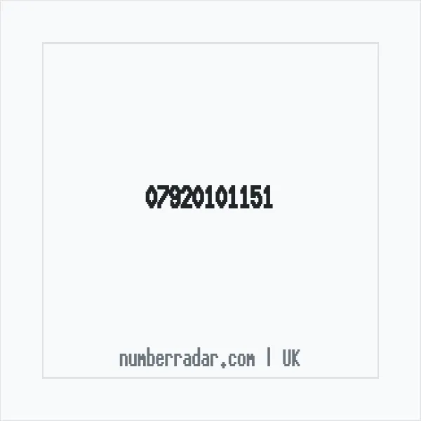 Reverse number check for +44 7920 101151 — who called me?