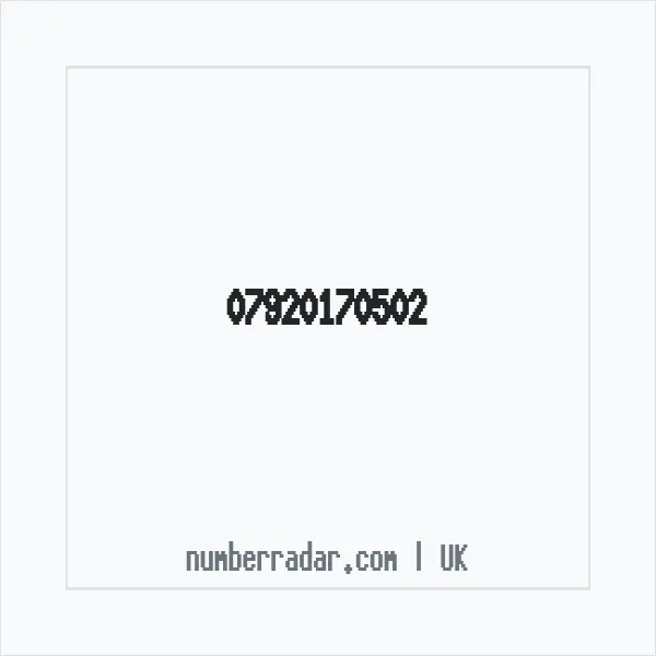 Reverse number check for +44 7920 170502 — who called me?