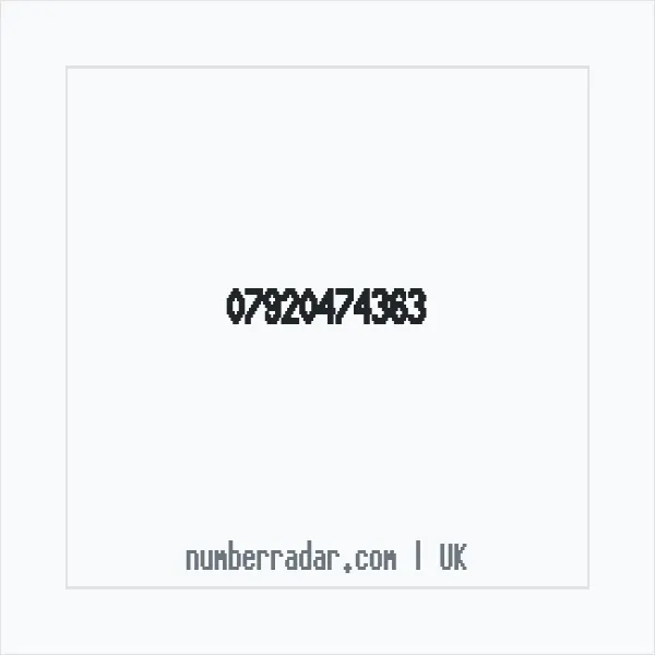 Reverse number check for +44 7920 474363 — who called me?