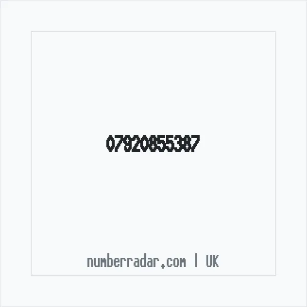 Reverse number check for +44 7920 855387 — who called me?