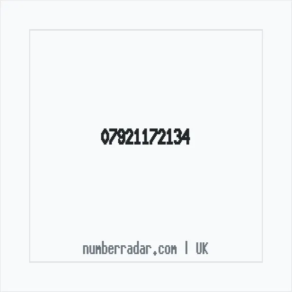 Reverse number check for +44 7921 172134 — who called me?