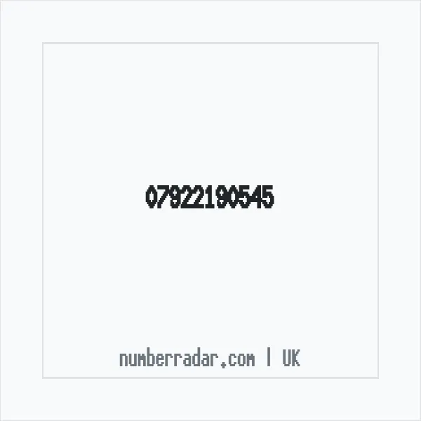 Reverse number check for +44 7922 190545 — who called me?