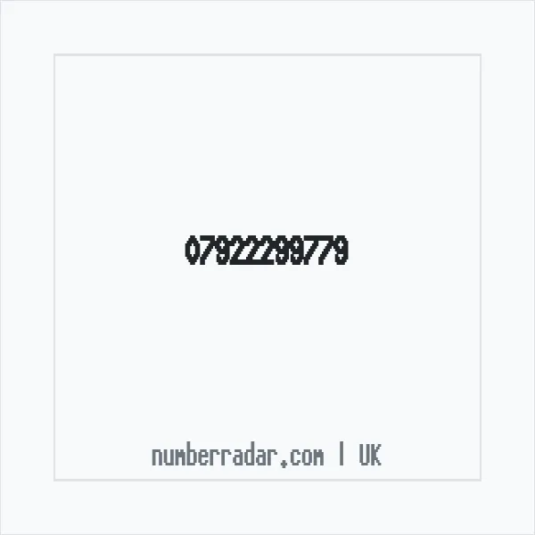 Reverse number check for +44 7922 299779 — who called me?