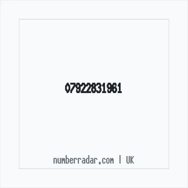Reverse number check for +44 7922 831961 — who called me?