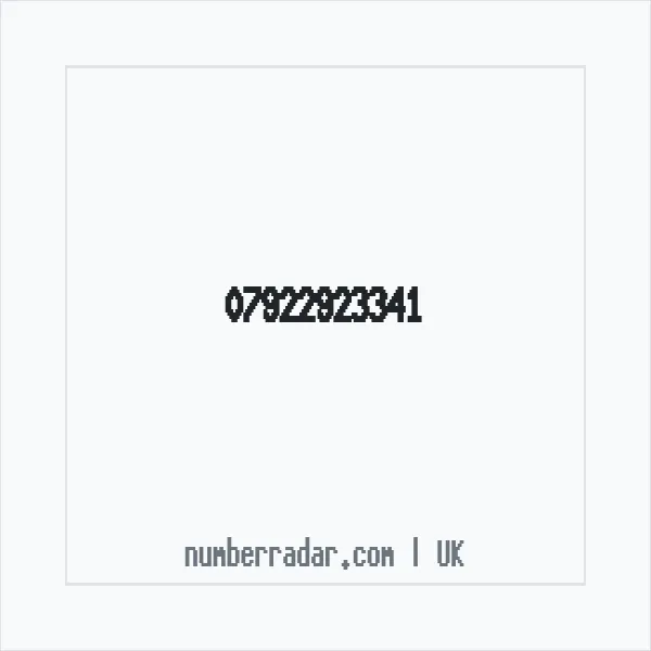 Reverse number check for +44 7922 923341 — who called me?
