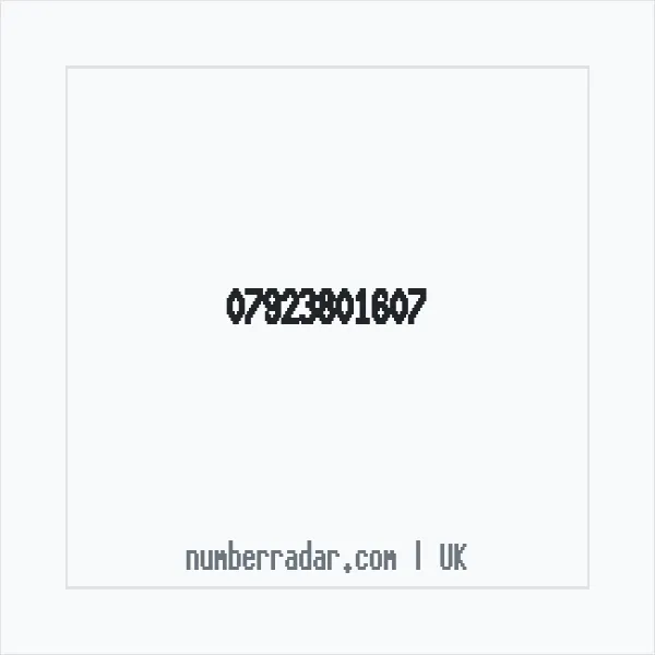 Reverse number check for +44 7923 801607 — who called me?