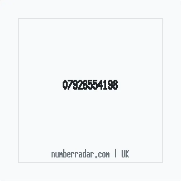 Reverse number check for +44 7926 554198 — who called me?