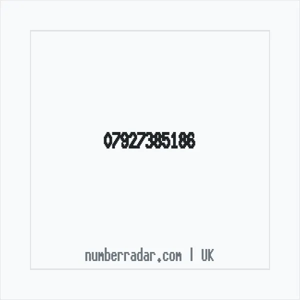 Reverse number check for +44 7927 385186 — who called me?
