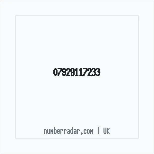 Reverse number check for +44 7929 117233 — who called me?