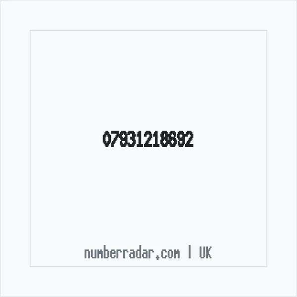 Reverse number check for +44 7931 218692 — who called me?
