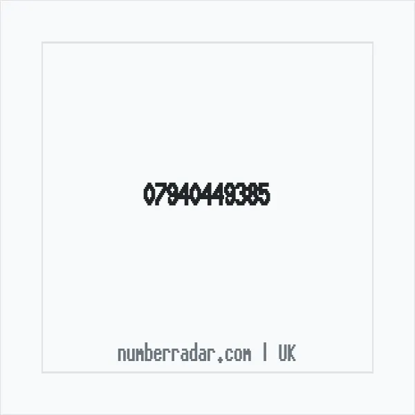 Reverse number check for +44 7940 449385 — who called me?