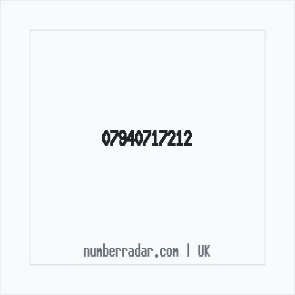 Reverse number check for +44 7940 717212 — who called me?