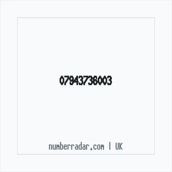 Reverse number check for +44 7943 736003 — who called me?