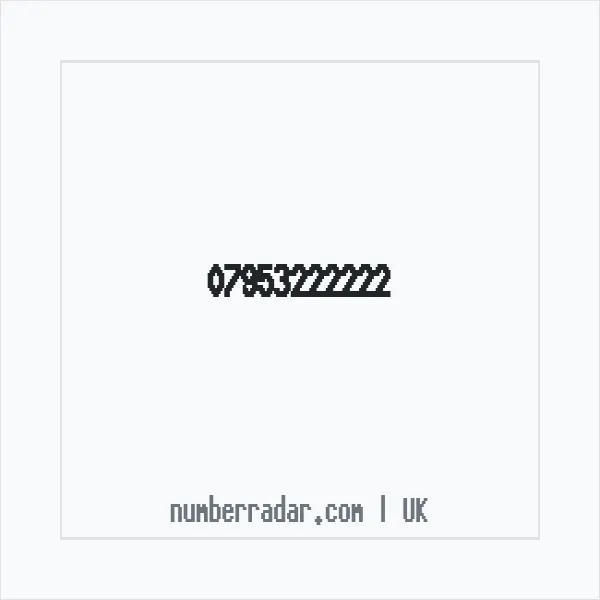 Reverse number check for +44 7953 222222 — who called me?