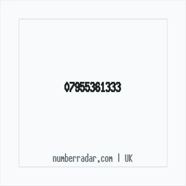 Reverse number check for +44 7955 361333 — who called me?