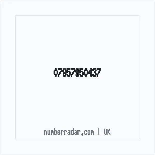 Reverse number check for +44 7957 950437 — who called me?