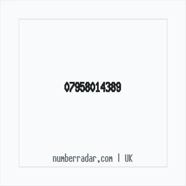 Reverse number check for +44 7958 014389 — who called me?