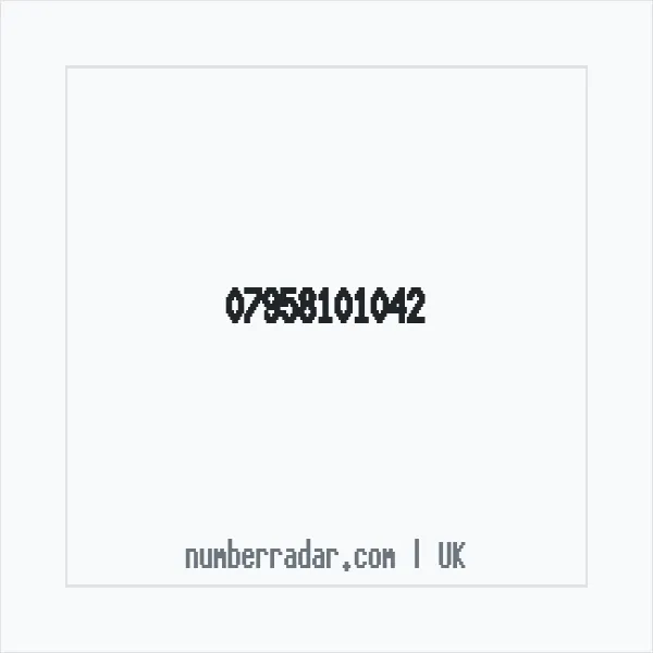 Reverse number check for +44 7958 101042 — who called me?