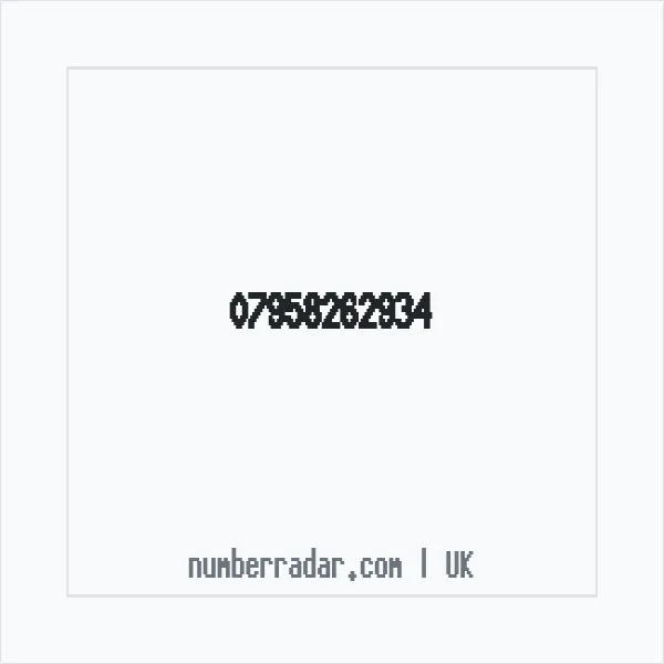 Reverse number check for +44 7958 262934 — who called me?