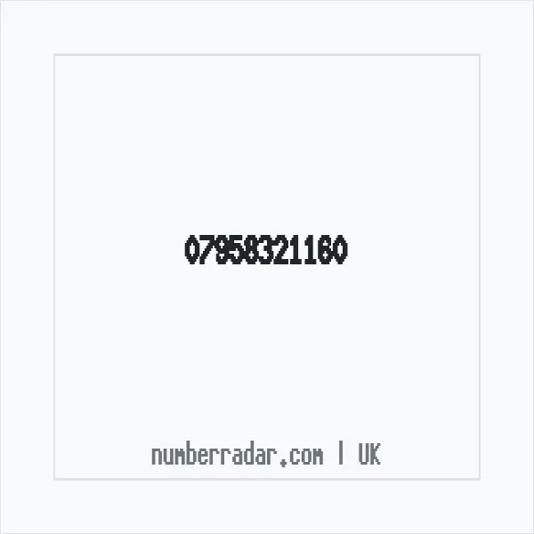 Reverse number check for +44 7958 321160 — who called me?