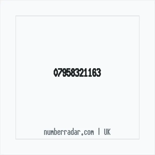 Reverse number check for +44 7958 321163 — who called me?